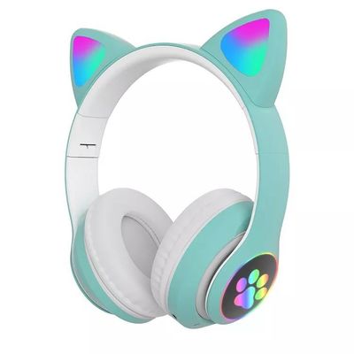 Bluetooth nero Cat Headphones, cuffie senza fili pieghevoli di Bluetooth