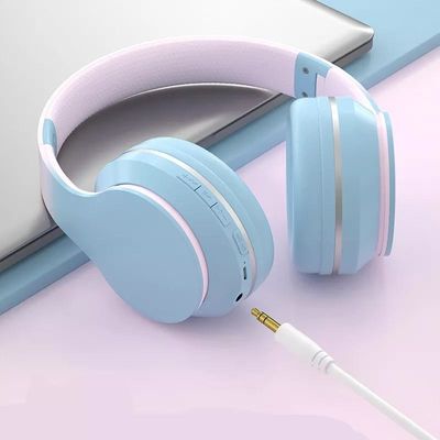 Cuffie sopra l'orecchio, cuffie leggere pieghevoli di Bluetooth dell'ABS con la spigola profonda