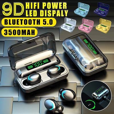 Le cuffie senza fili impermeabili di TWS Bluetooth diffondono l'annullamento del Earbuds con il Mic