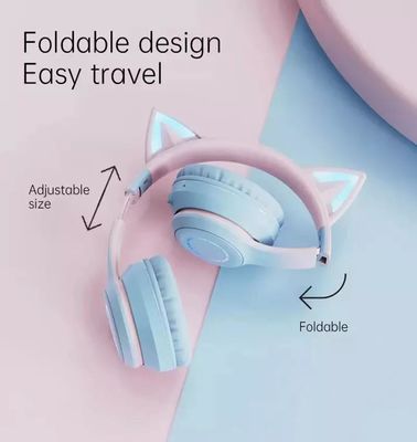 Cuffie luminose di Bluetooth delle cuffie senza fili dei bambini dell'ABS con il microfono