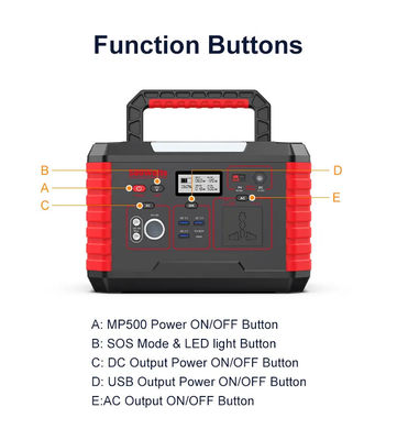 140400 MAh Emergency Portable Power Station 500W ricaricabile