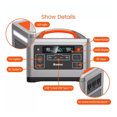 Centrale elettrica portatile 700W 267*220*170mm della sinusoide pura multifunzionale