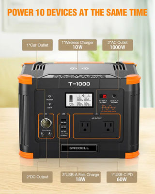 1000w caricarsi rapido eccellente di campeggio della batteria portatile della centrale elettrica LiFePO4