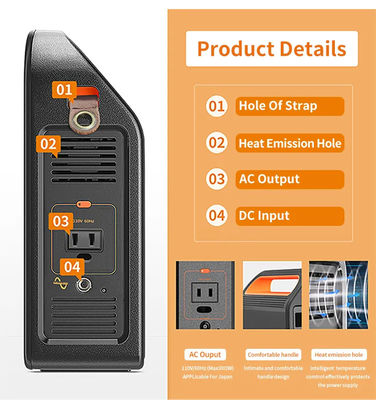 Sinusoide pura della centrale elettrica portatile della casa 300W di emergenza con la batteria LifePO4